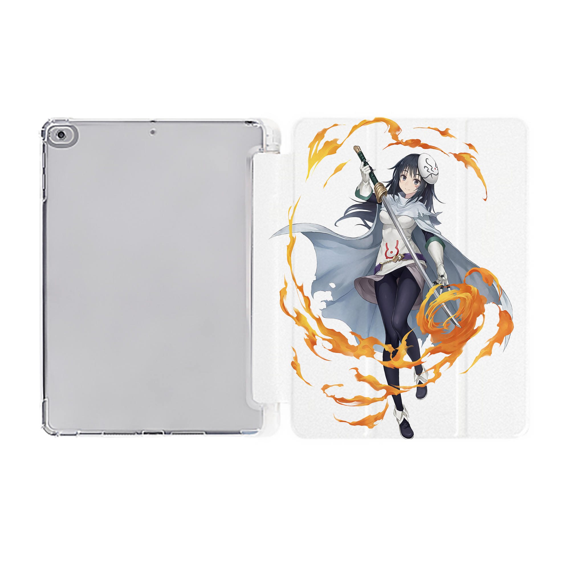 （画像用） 転スラ Regarding Reincarnated to Slime IPad ケース ペン収納付き 三つ折りスタンド PUレザー×シリコン 対応機種9.5/10.5/10.9インチ